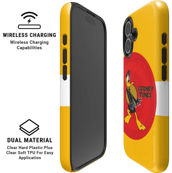 Looney Tunes Daffy Duck Yellow Stripes iPhone 16 Magsafe Impact Case