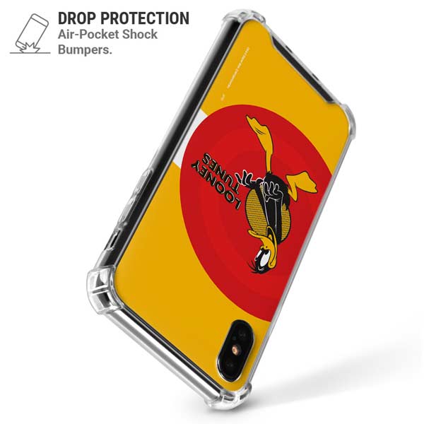 Looney Tunes Daffy Duck Yellow Stripes iPhone X/XS Clear Case