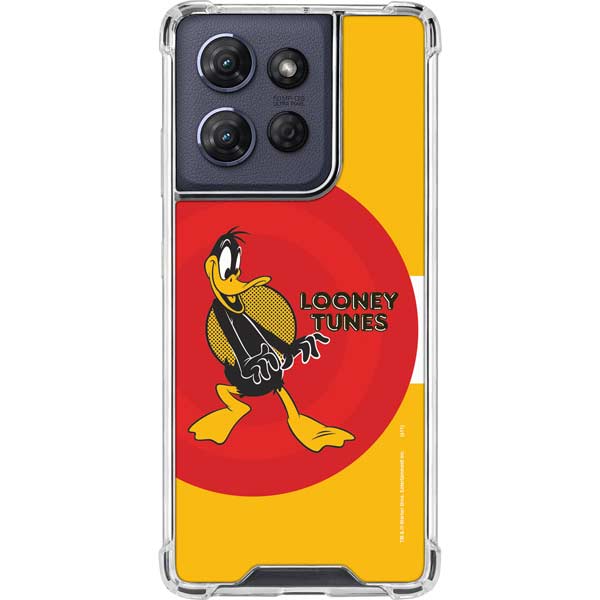 Looney Tunes Daffy Duck Yellow Stripes Moto G 5G (2025) Clear Case