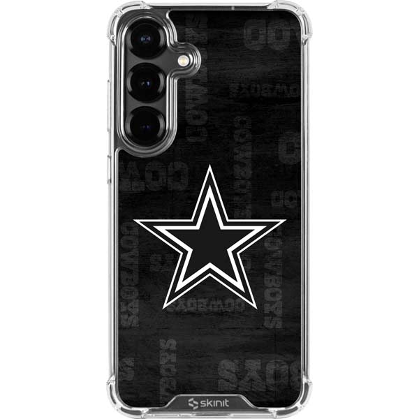 NFL Dallas Cowboys Black & White Galaxy S26 Plus Clear Case