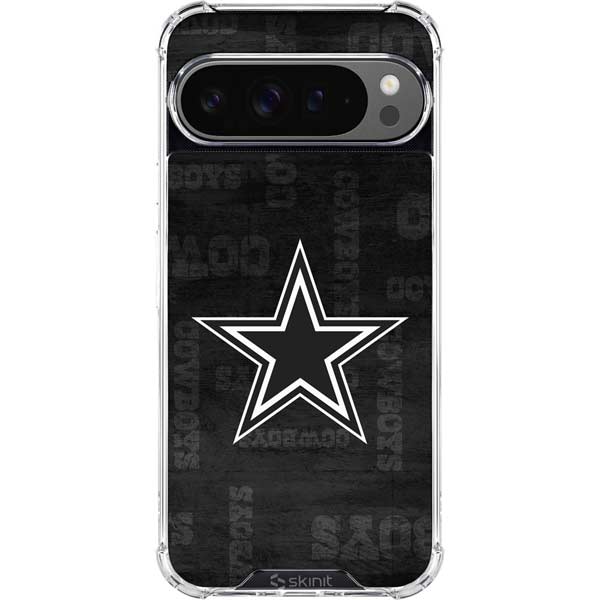 NFL Dallas Cowboys Black & White Google Pixel 10 Pro Clear Case