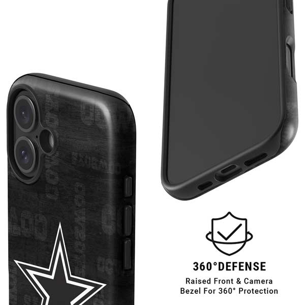 NFL Dallas Cowboys Black & White iPhone 16 Magsafe Impact Case