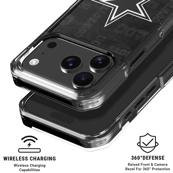 NFL Dallas Cowboys Black & White iPhone 17 Pro MagSafe Case