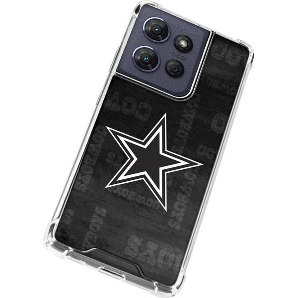 NFL Dallas Cowboys Black & White Moto G 5G (2025) Clear Case