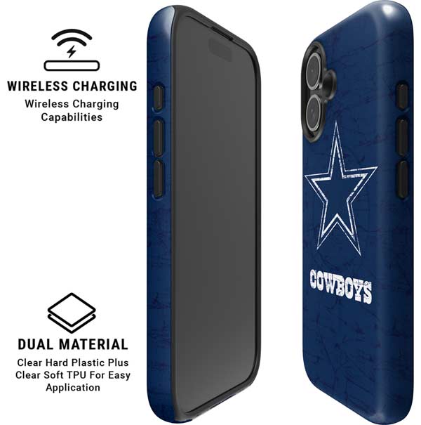 NFL Dallas Cowboys Distressed iPhone 16 Plus Magsafe Impact Case