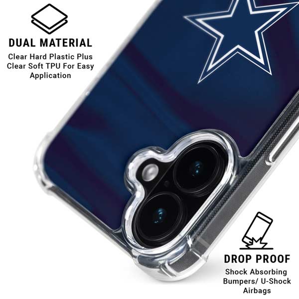 NFL Dallas Cowboys iPhone 16 Plus Clear Case