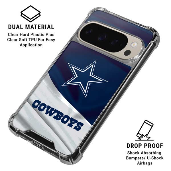 NFL Dallas Cowboys Pixel 9 Pro XL Clear Case