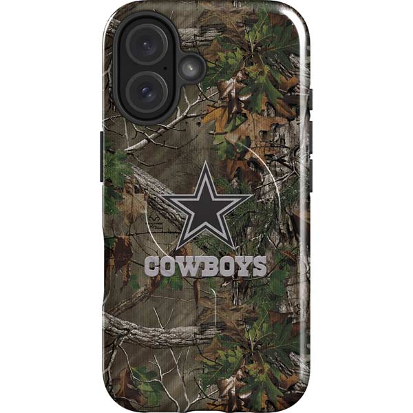 NFL Dallas Cowboys Realtree Xtra Green Camo iPhone 16 Plus Magsafe Impact Case