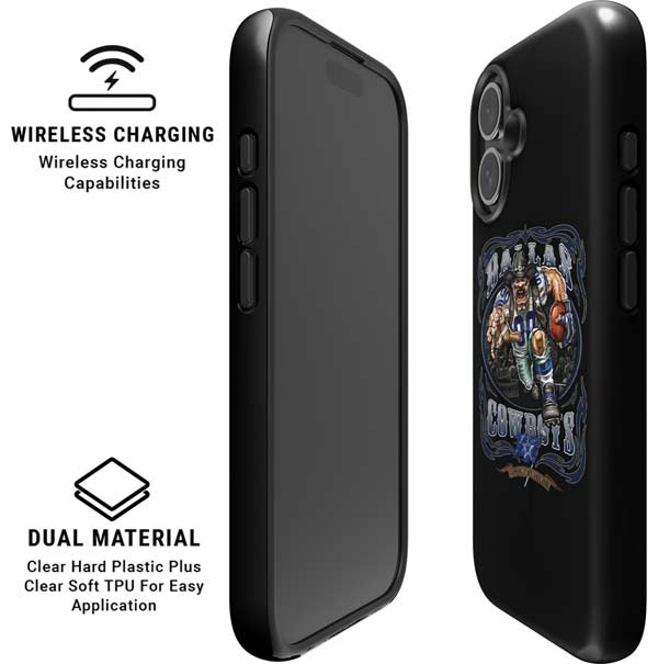 Liquid Blue NFL Dallas Cowboys Running Back iPhone 16 Plus Magsafe Impact Case