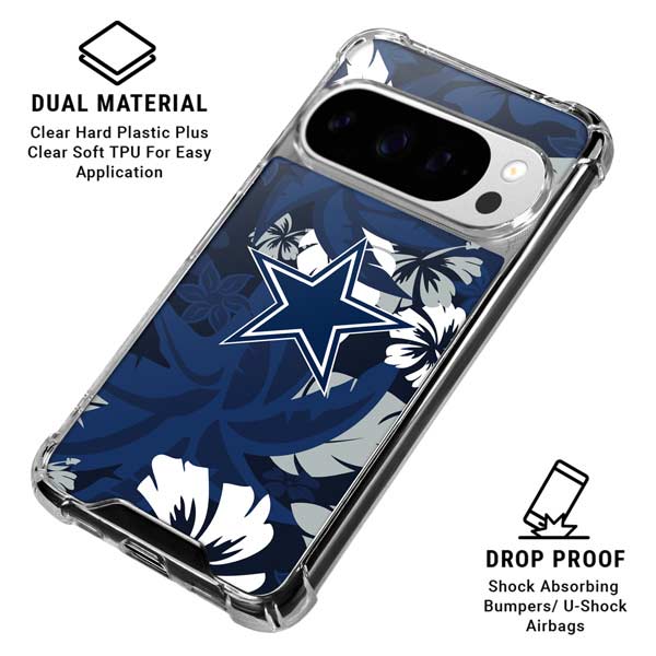 NFL Dallas Cowboys Tropical Print Google Pixel 10 Pro XL Clear Case