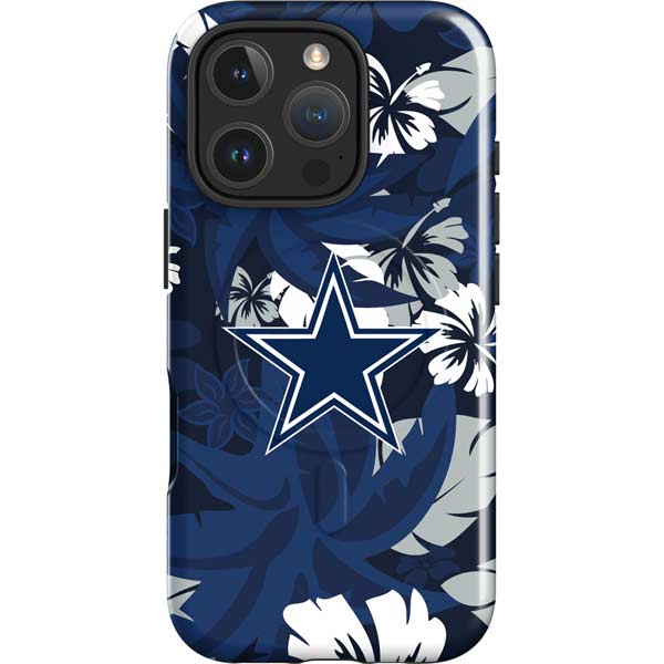 NFL Dallas Cowboys Tropical Print iPhone 16 Pro Magsafe Impact Case