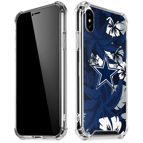 NFL Dallas Cowboys Tropical Print iPhone X/XS Clear Case