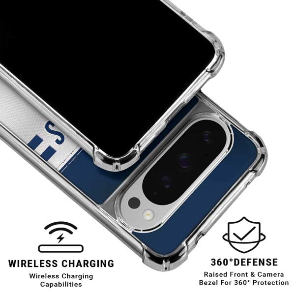 NFL Dallas Cowboys White Striped Google Pixel 10 Pro XL Clear Case