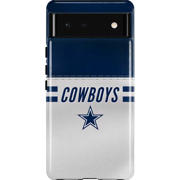 NFL Dallas Cowboys White Striped Pixel Cases