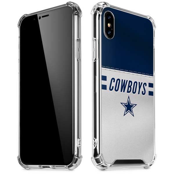 NFL Dallas Cowboys White Striped iPhone X/XS Clear Case