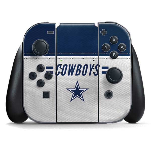 NFL Dallas Cowboys White Striped Nintendo Skins