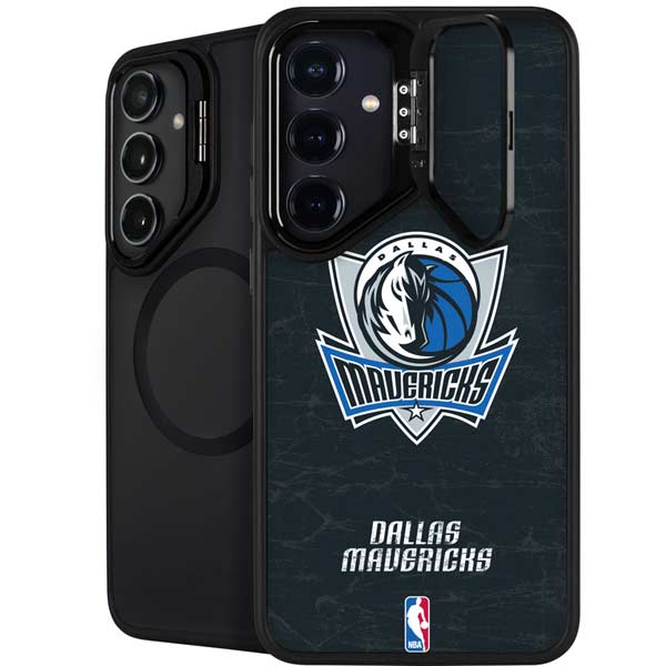 NBA Dallas Mavericks Black Primary Logo Galaxy S26 Plus Kickstand Case