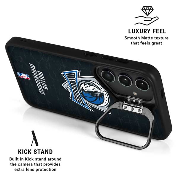 NBA Dallas Mavericks Black Primary Logo Galaxy S26 Plus Kickstand Case
