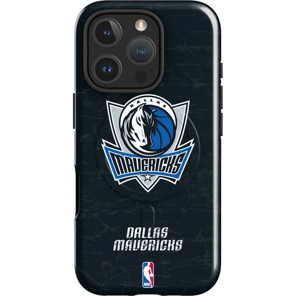 NBA Dallas Mavericks Black Primary Logo iPhone 16 Pro Max Magsafe Impact Case