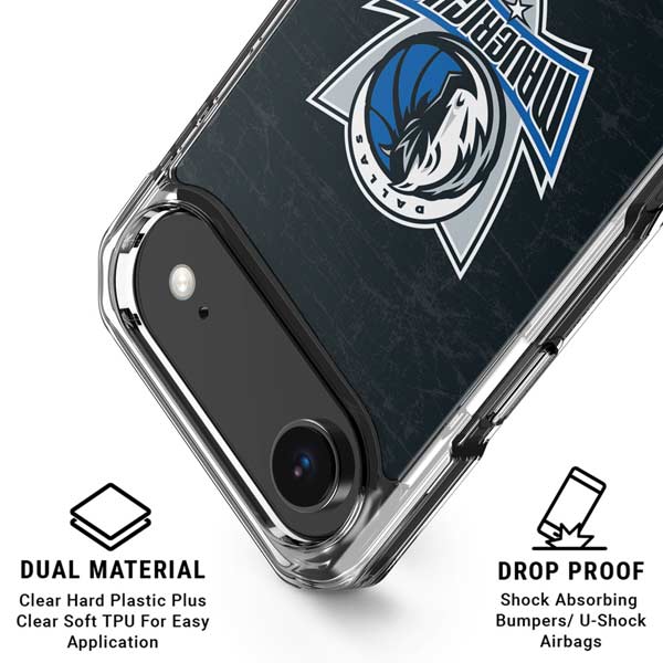 NBA Dallas Mavericks Black Primary Logo iPhone 17 Air Clear Case