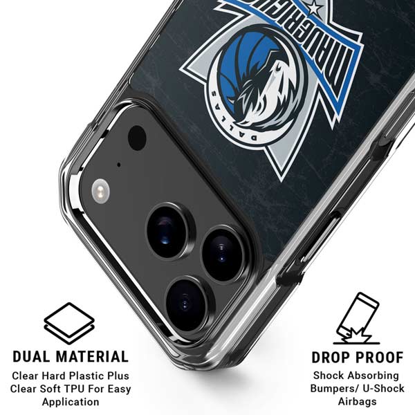 NBA Dallas Mavericks Black Primary Logo iPhone 17 Pro MagSafe Case