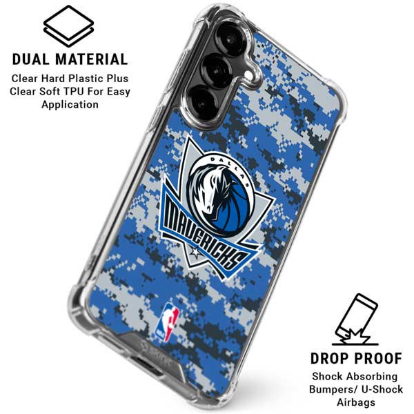 NBA Dallas Mavericks Digi Camo Galaxy S26 Plus Clear Case