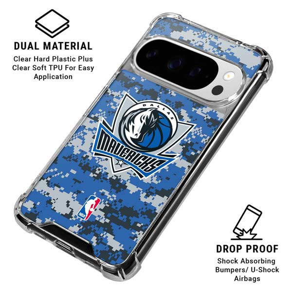 NBA Dallas Mavericks Digi Camo Google Pixel 10 Pro Clear Case