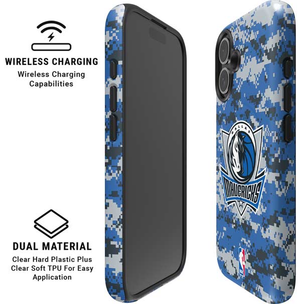 NBA Dallas Mavericks Digi Camo iPhone 16 Plus Magsafe Impact Case