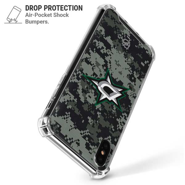 NHL Dallas Stars Camo iPhone X/XS Clear Case