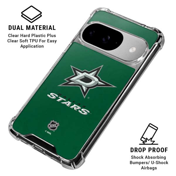 NHL Dallas Stars Distressed Google Pixel 10 Clear Case