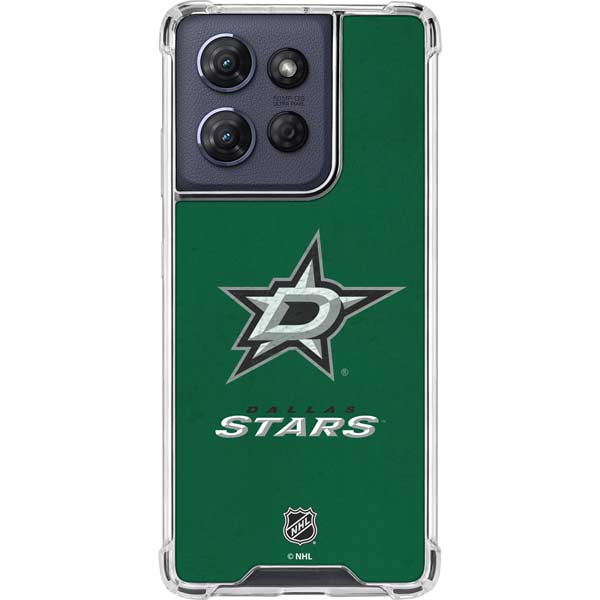 NHL Dallas Stars Distressed Moto G 5G (2025) Clear Case