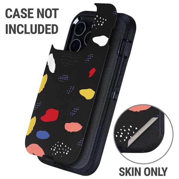 Dark Color Pop Otterbox Defender iPhone Skin