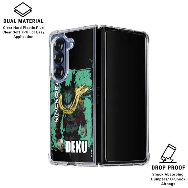 My Hero Academia Dark Deku Season 6 Galaxy Z Fold7 Clear Case