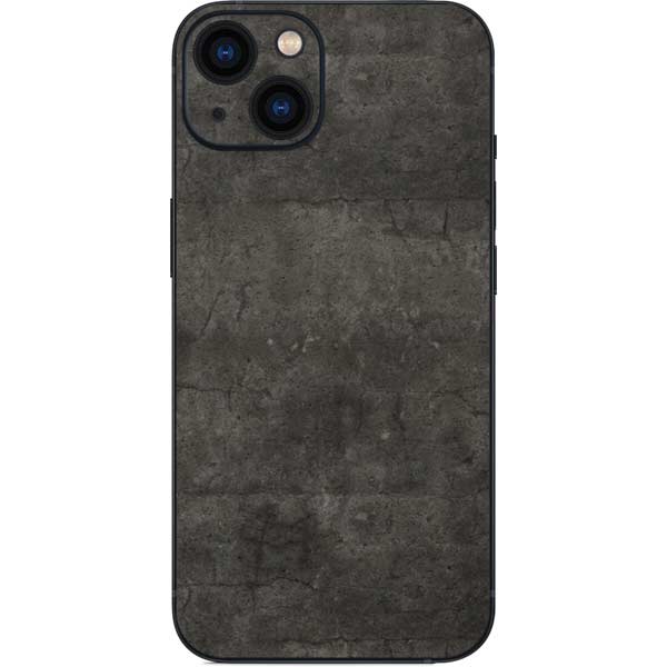 Dark Iron Grey Concrete iPhone 15 Skin