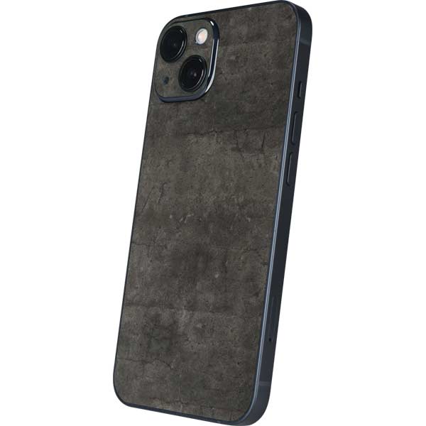 Dark Iron Grey Concrete iPhone 15 Skin
