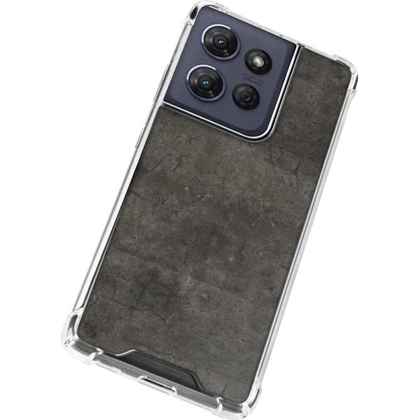 Dark Iron Grey Concrete Moto G Play 5G (2025) Clear Case