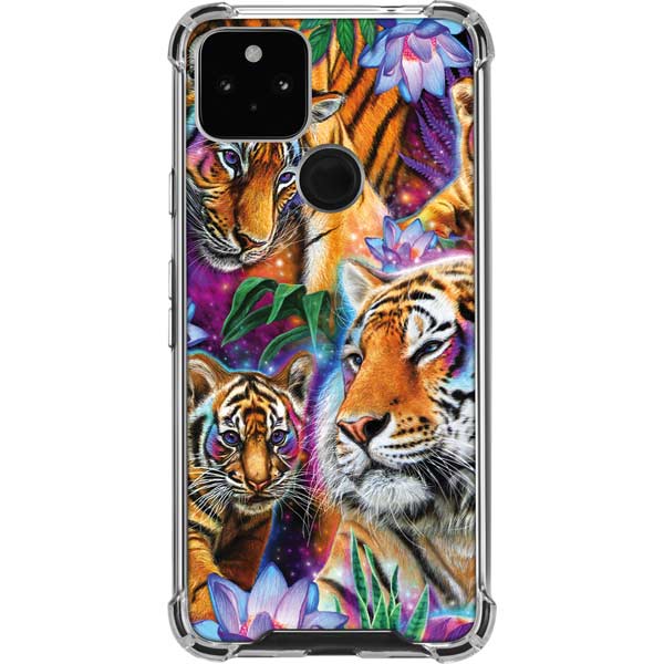 Daydream Galaxy Tigers by Sheena Pike Pixel Cases