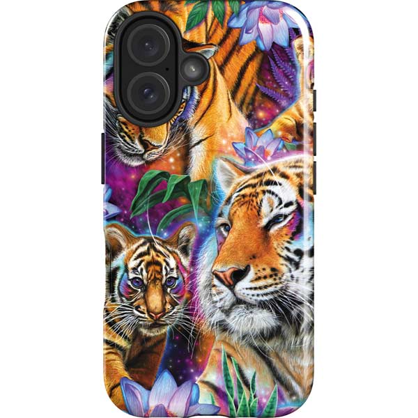 Daydream Galaxy Tigers by Sheena Pike iPhone 16 Magsafe Impact Case