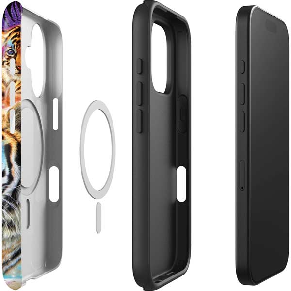Daydream Galaxy Tigers by Sheena Pike iPhone 16 Plus Magsafe Impact Case