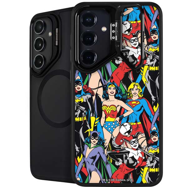 DC Comics Wonder Woman DC Bombshells Characters Pattern Galaxy S26 Kickstand Case
