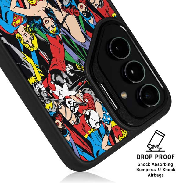 DC Comics Wonder Woman DC Bombshells Characters Pattern Galaxy S26 Kickstand Case