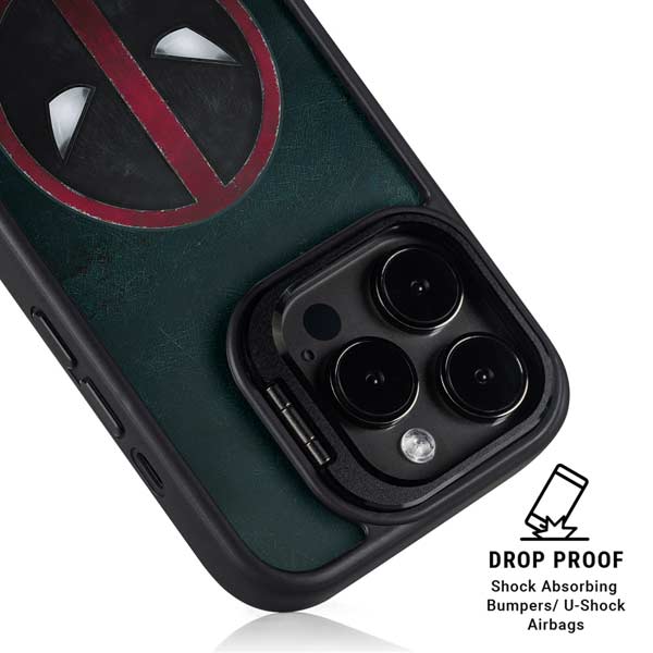 Marvel Deadpool Legacy Deadpool Logo iPhone 14 Pro Kickstand Case