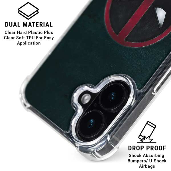 Marvel Deadpool Legacy Deadpool Logo iPhone 16 Plus Clear Case