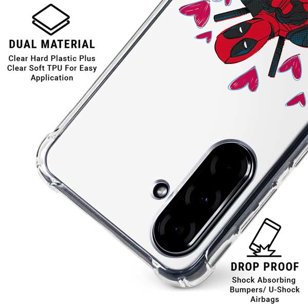 Marvel Deadpool Legacy Deadpool Love Galaxy A36 5G Clear Case