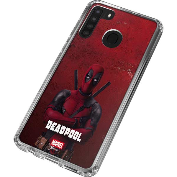 Marvel Deadpool Legacy Deadpool Red Poster Galaxy A21 Clear Case