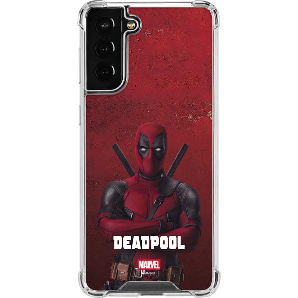 Marvel Deadpool Legacy Deadpool Red Poster Galaxy S21 FE Clear Case
