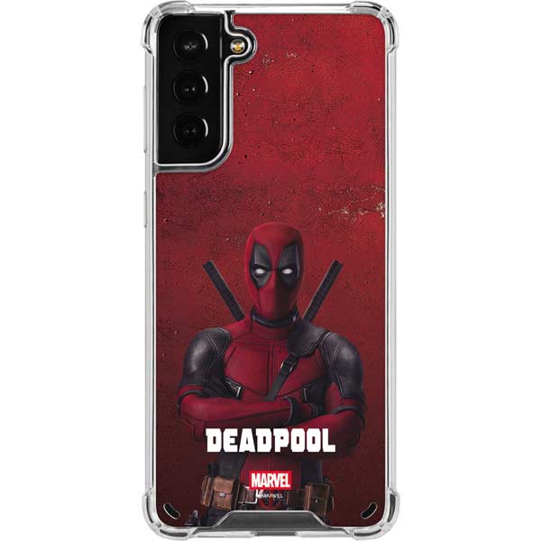 Marvel Deadpool Legacy Deadpool Red Poster Galaxy S21 Plus 5G Clear Case