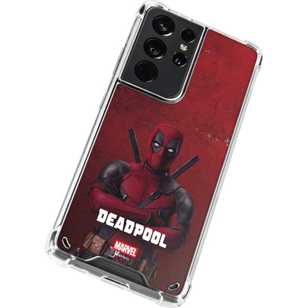 Marvel Deadpool Legacy Deadpool Red Poster Galaxy S21 Ultra 5G Clear Case