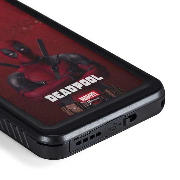 Marvel Deadpool Legacy Deadpool Red Poster Galaxy S24 Waterproof Case