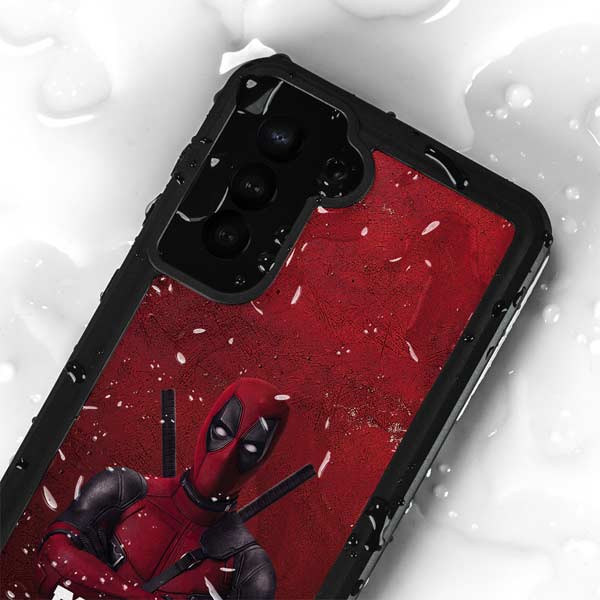 Marvel Deadpool Legacy Deadpool Red Poster Galaxy S24 Waterproof Case